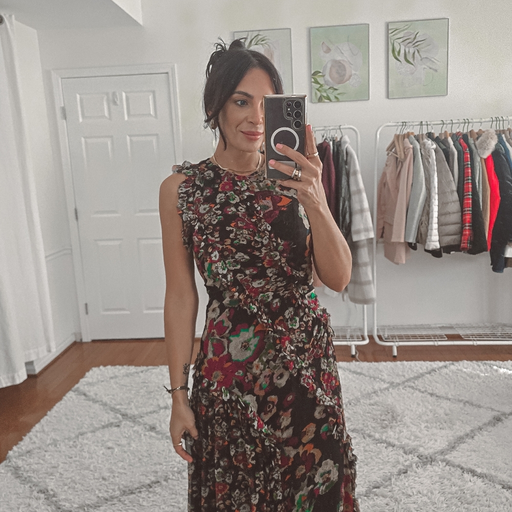 Ulla Johnson Silk Avrelie Sleeveless Floral Midi Dress Size XS - Picture 3 of 13
